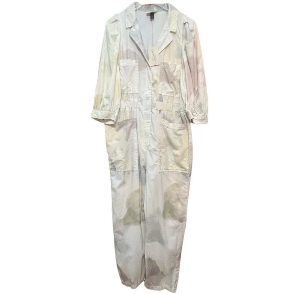 UNIVERSAL THREAD Pastel Tie Dye Puff Sleeve Boiler Lympia Jumpsuit size 4